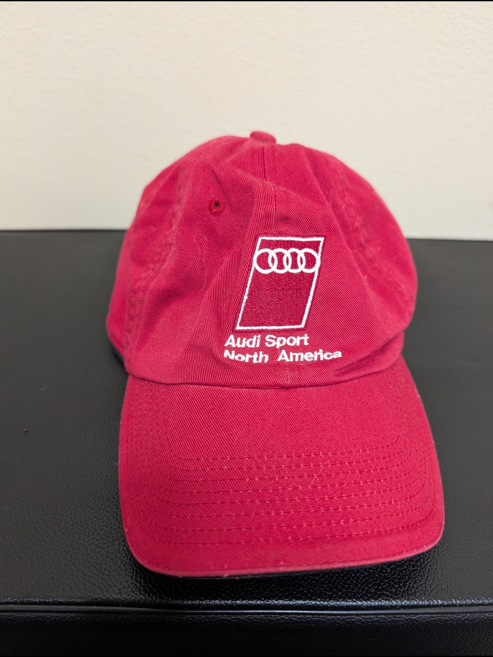 Audi Sport North America Vintage Embroidered Hat Red Adjustable Cap